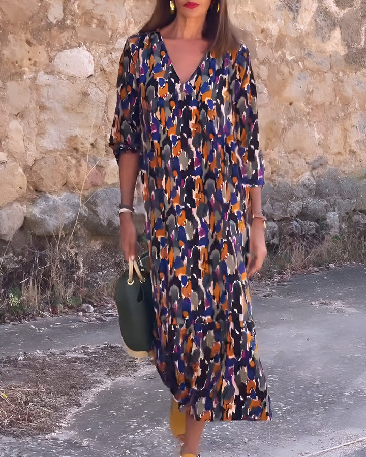 Natalia™ | Sukienka retro z dekoltem w serek - Eliza-Warszawa