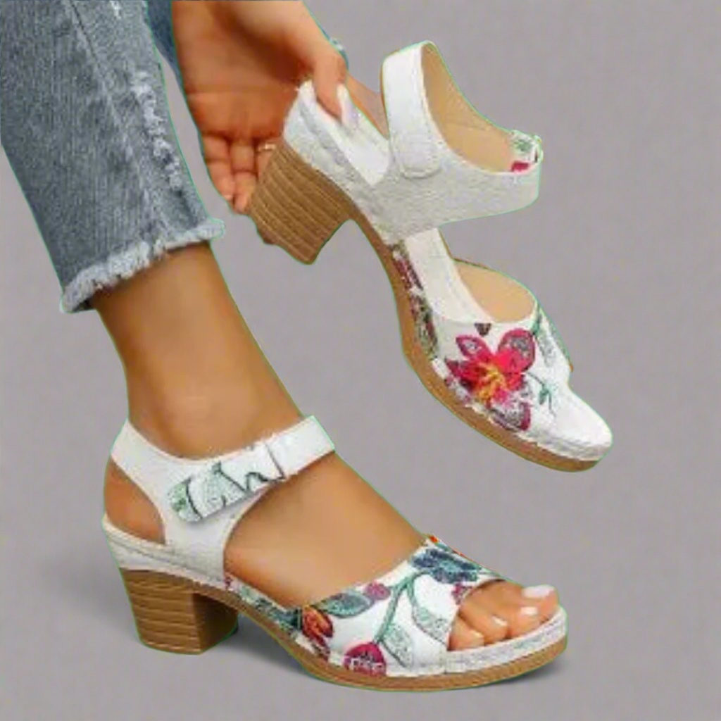 Marisa | Ręcznie robione sandały Peep-Toe z materiałów premium - Eliza-Warszawa