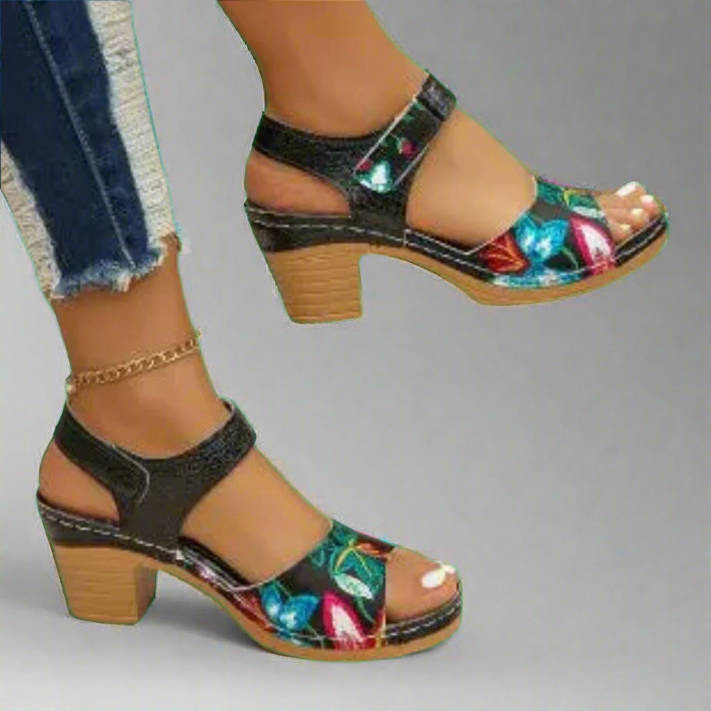 Marisa | Ręcznie robione sandały Peep-Toe z materiałów premium - Eliza-Warszawa