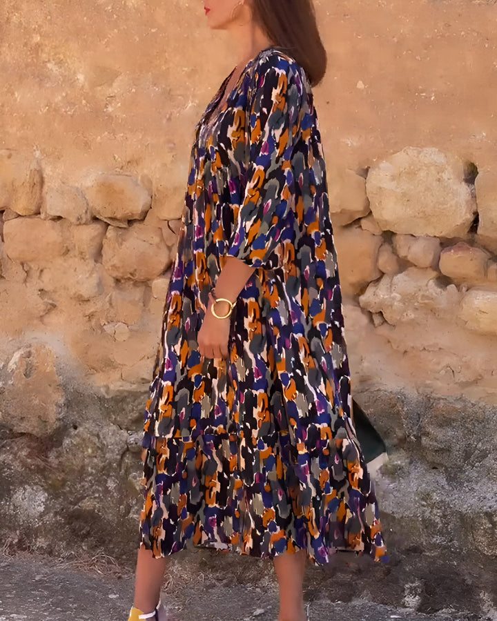 Natalia™ | Sukienka retro z dekoltem w serek - Eliza-Warszawa