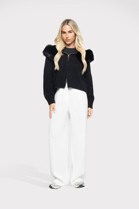 Kardigan Aksamitny - Czarny