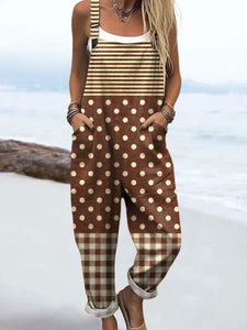 Kobiety w stylu vintage kwiatowy kombinezon - styl bez wysiłku i komfort całodniowy