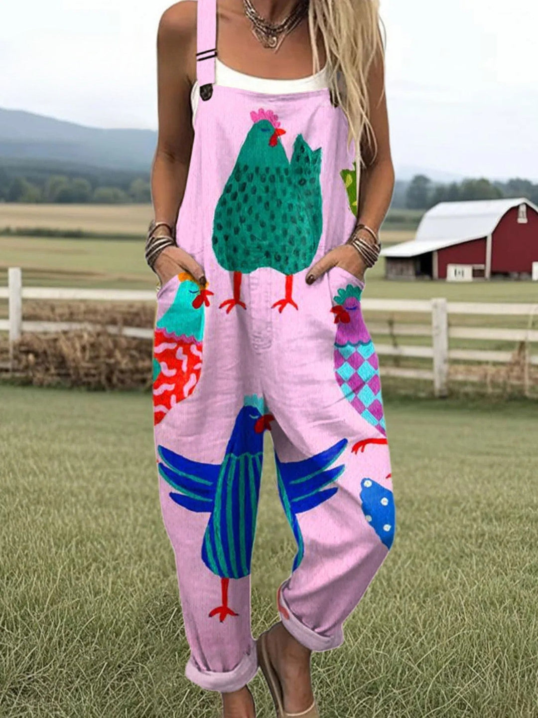 Kobiety w stylu vintage kwiatowy kombinezon - styl bez wysiłku i komfort całodniowy - Eliza-Warszawa