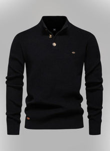 Witold | Elegancki męski sweter z guzikiem
