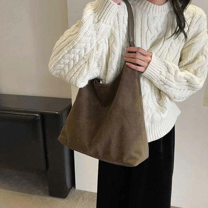 Freja™ – Elegancka, miękka torebka na ramię w zamszowym stylu