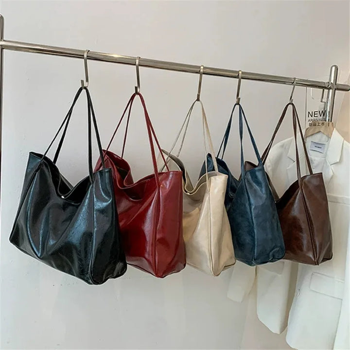 Lisa™ - Elegancka brązowa torba tote z efektem skóry