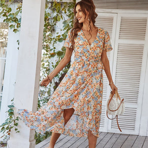 Ava™ | Boho sukienka z kwiatowym wzorem