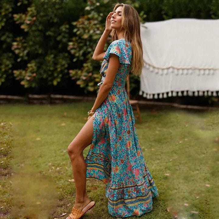 Veronica™ | Maxi sukienka z wysokim rozcięciem - Eliza-Warszawa